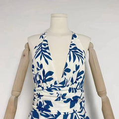 Wanda Deep V Layered Hem Maxi Dress