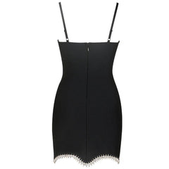 Lorelei Solid Embellished Sleeveless Mini Dress