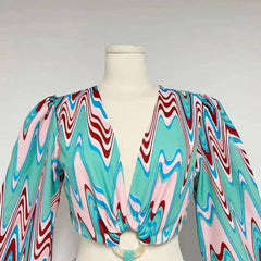 Marie Ring Linked Fluid Pattern Layered Tassel Dress