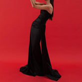 Montana Strapless Corset Satin Maxi Dress