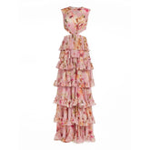 Vienna Cutout Floral Ruffle Dress