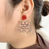Aura Studded Acrylic Christmas Earrings
