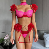 Ashley 6-Piece Special Feather Lingerie