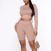 Nettie Crop Top & Cycling Short Sports Set