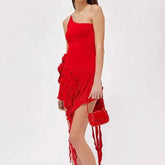 Josie Ruffled One-Shoulder Mini Dress