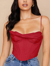 Mitchell Spaghetti Strap Drape Underwire Cami Top
