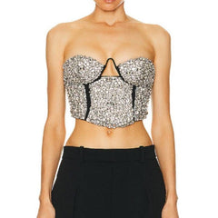 Mareli Crystal-embellished Corset Top