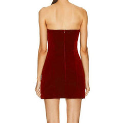 Tanisha Heart Hollow Bandeau Mini Dress