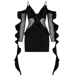 Chelsea Cold Shoulder Sleeves Mini Dress