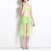 Lydia Hollow Out Twist Front Ruched Mini Dress