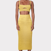 Frances Strappy Knitted Midi Skirt Set