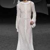 Minerva See-through with Plain Undergarments Embroidered Dress