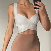 Vikki Criss-cross Wrapped Crop Top