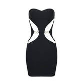 Minty Off Shoulder Cutout Mini Dress