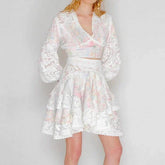 Everleigh Solid Crop Top & Skirt Set