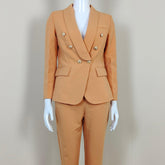 Winnie Solid Blazer Top & Pants Set