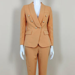Winnie Solid Blazer Top & Pants Set