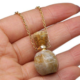 Natille Natural Stone Perfume Bottle Necklace