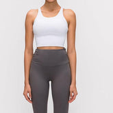 Amya Solid Criss Cross Back Sports Tank Top