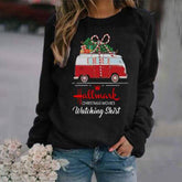 Alisha Christmas Print Pullover Top