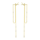 Kasandra Cross Tassel Chain Earrings