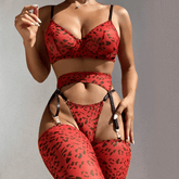 Rachel Leopard Print Lingerie Set