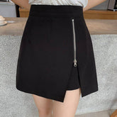 Shaniya Zipper Design Mini Skirt