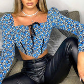 Layla Floral Cropped Corset Top