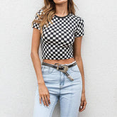 Harper Allover Print Cropped Shirt