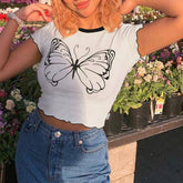 Tara Contrast Binding Printed Shirt