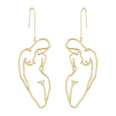 Kallie Abstract Lady Hoop Earrings