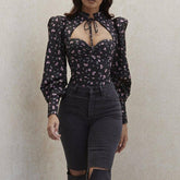 Abbie Ditsy Floral Bishop Sleeve Bodysuit