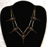 Skull pendant layered chain necklace