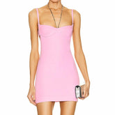 Ratana Pink Herve Mini Dress