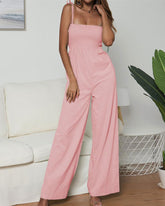 Suspenders Tube Top Lace-up Jumpsuits Loose Pants