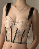 Corset Lace Bralette Crop Tank