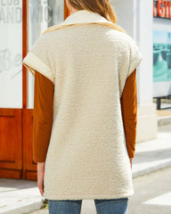 Loose Sleeveless Suit Collar Double-breasted Double-sided Velvet Jacket Vest Coats