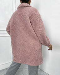 Lapel Collar Middle Lamb Cotton Jacket