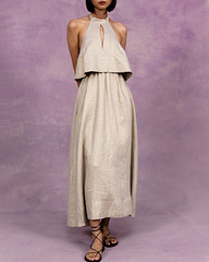 Two Piece Outfits Sleeveless Crop Tops Elastic Waist Skirt Sets