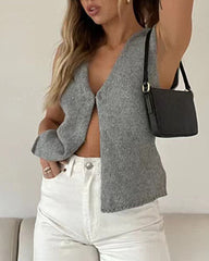 Summer Knitted Crop Top Vest Bandeau Crochet Tank Tops