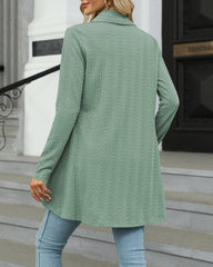 Open Front Cardigan Long Sleeve Knit Sweater Outwear