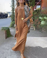 Halter Neck Slit Casual Vacation Dress