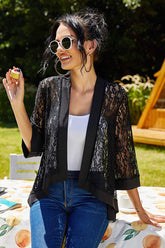 3/4 Sleeve Sheer Cardigan - Zeagoo (Us Only)