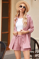 Two Piece Outfit Sets Cotton Shorts Set - Zeagoo (Us Only)