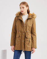 Faux Fur Hood Parka Jacket