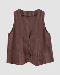 Sleeveless Vest Jacket Casual Loose Women's Waistcoat