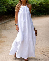 Halter Neck Slit Casual Vacation Dress
