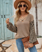 Patchwork Knitted Pullover Sweater Tops