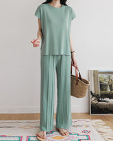 Women's Two Piece Outfits Sweater Sets Knit Pullover Tops High Waisted Pants Lounge Sets