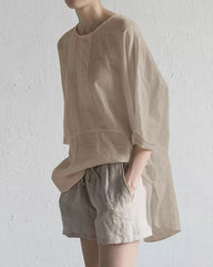 Half Sleeve Tees Crew Neck Casual Summer Solid T-Shirt Blouse